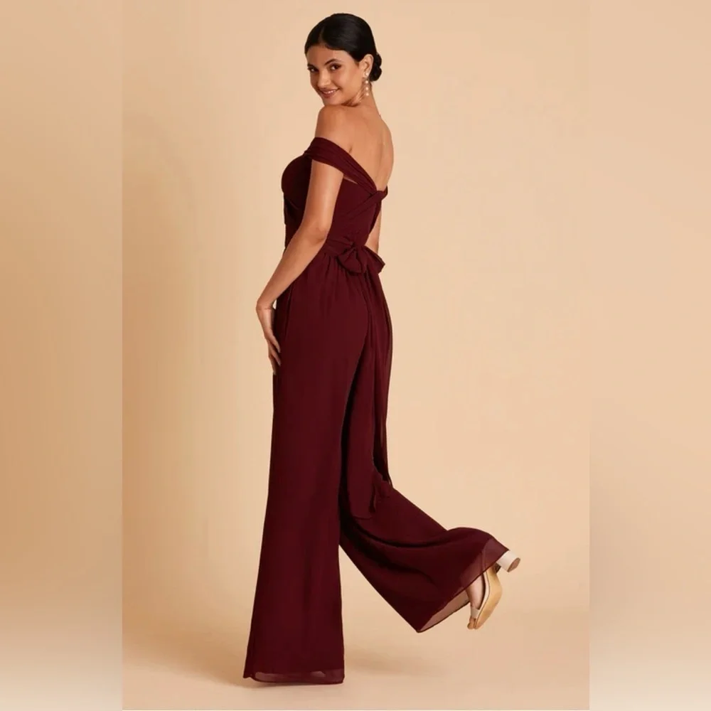 Birdy Grey Gigi Convertible Jumpsuit Cabernet xs extra small NWT NEW - Picture 2 of 10